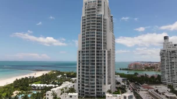 Aerial Onroerend Goed Video Continuum North Tower Miami Beach 60P — Stockvideo