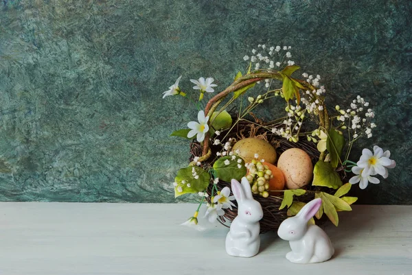 Kartka Wielkanocna z bunny — Zdjęcie stockowe