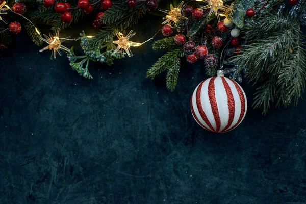 Fundo de decoração de Natal com lugar para texto — Fotografia de Stock