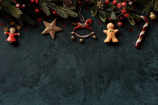 Jul inredning bakgrund med plats för text — Stockfoto