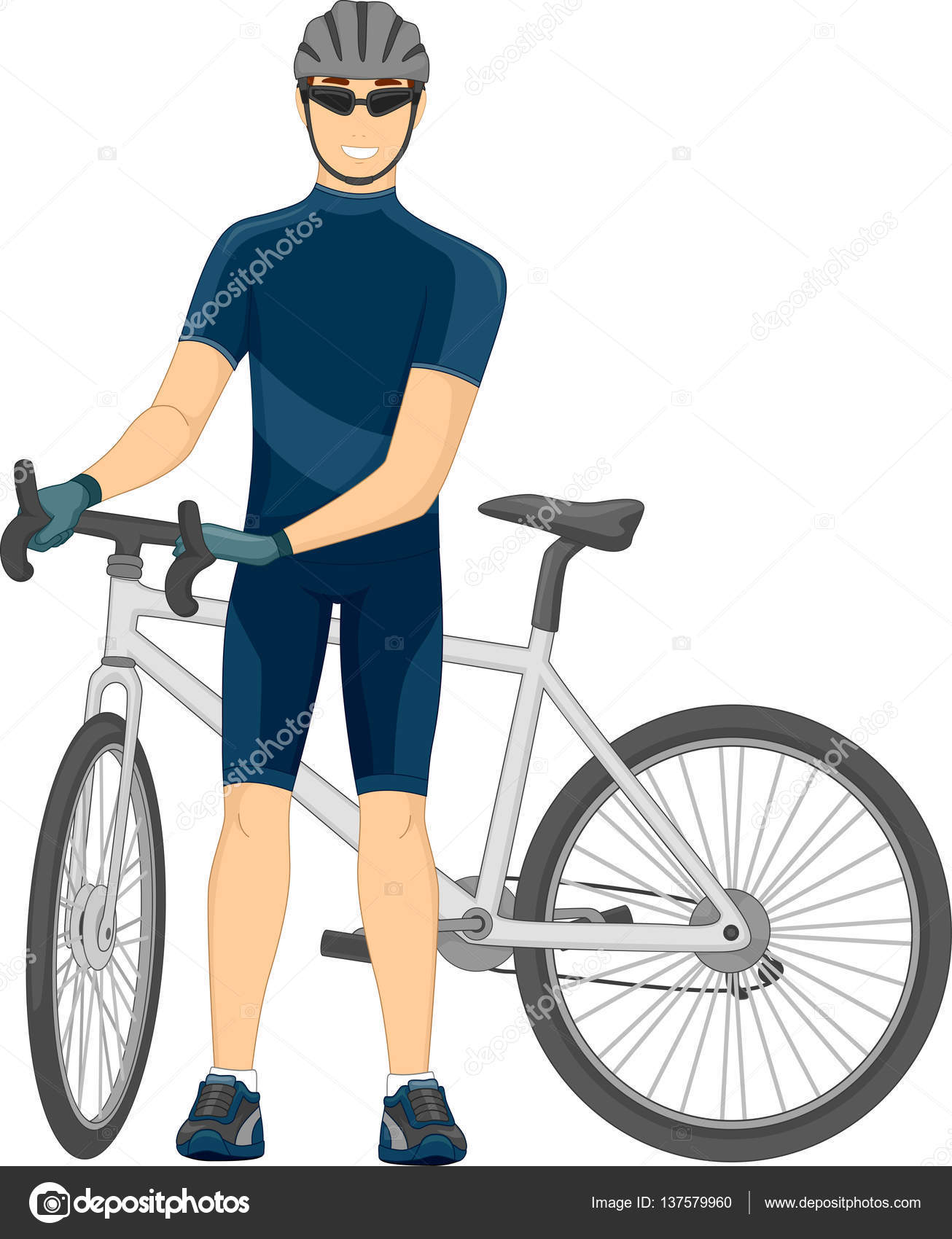Hombre Ciclista Ilustraci n Ilustraci n de stock de lenmdp 137579960