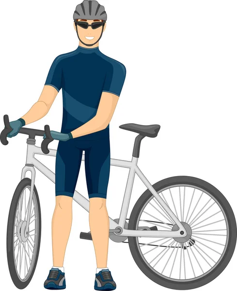 Hombre Ciclista Ilustración —  Fotos de Stock