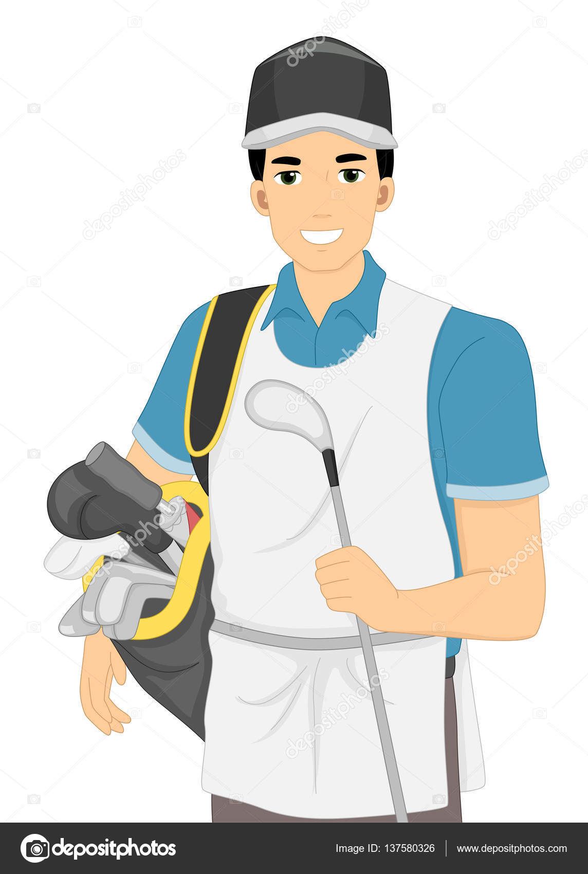 Caddy Man Illustration Stock Photo by ©lenmdp 137580326