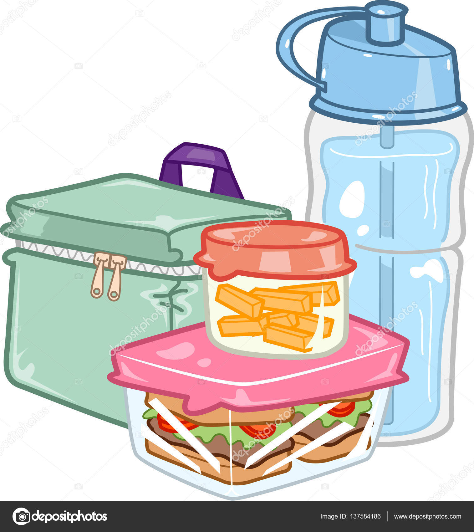 Kids Lunch Box Stock Photo by ©lenmdp 137584186