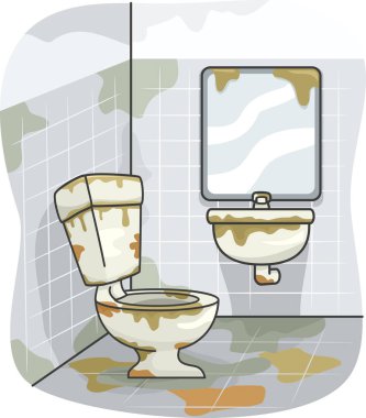 Kirli Tuvalet illüstrasyon