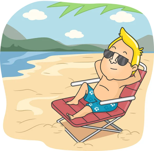 Man Beach Relax — Stock Photo, Image