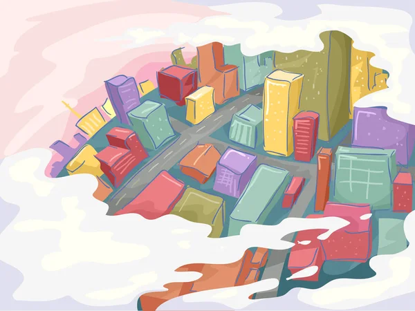 Ескізу міського міста — стокове фото