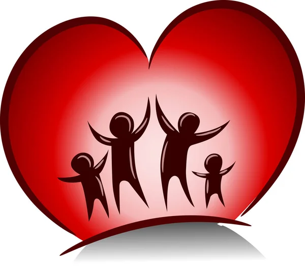 Heart Family  Illustration — Stock Photo, Image