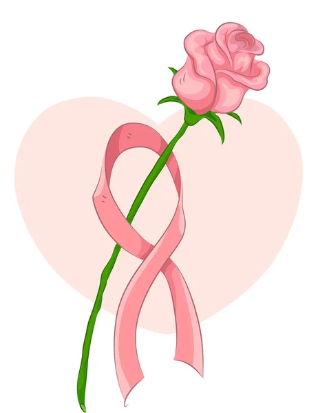 Cancro da fita de rosa — Fotografia de Stock