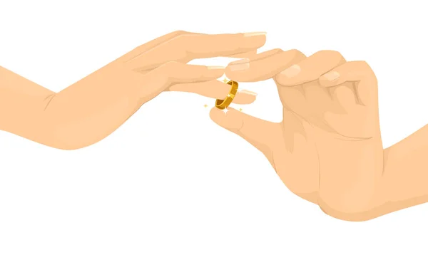 Hands Wedding Ring — Stock Photo, Image