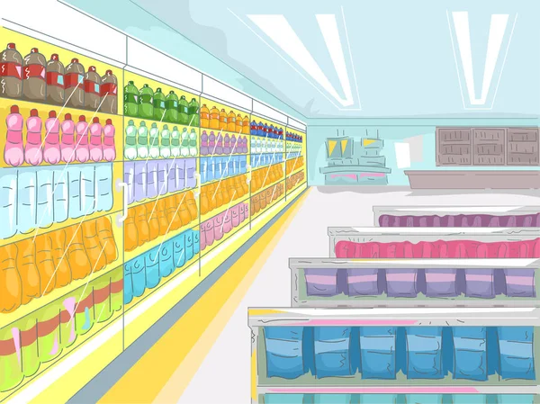 Convenience Store illustratie — Stockfoto