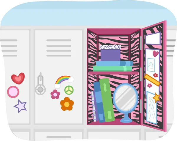 Inside of a Locker Illustration — Stock Photo, Image