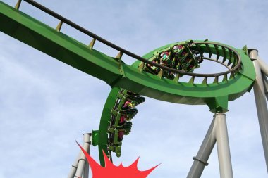 Amsuement Park Roller Coaster Ride