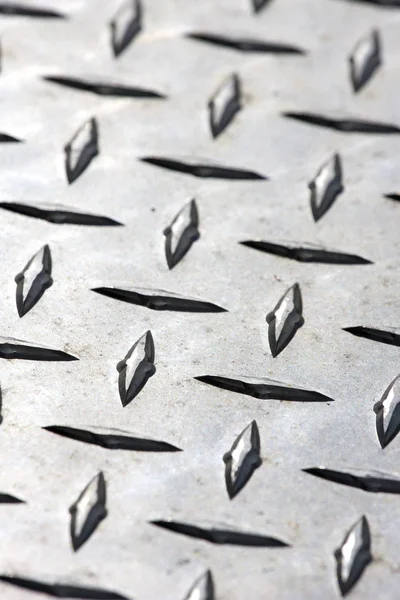 Zbliżenie Diamond Plate Steel — Zdjęcie stockowe