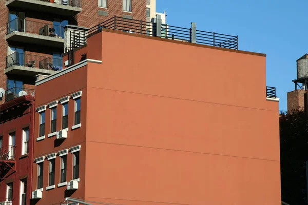 Mur Ouvert Sur Côté Bâtiment Idéal Pour Signe — Photo