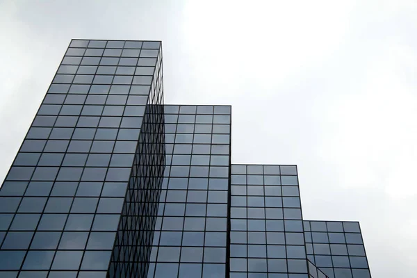 Big Glass Building Steps Sky — Stock Photo, Image