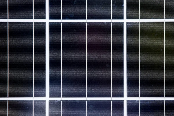 Detailní Záběr Fotovoltaického Solárního Panelu — Stock fotografie