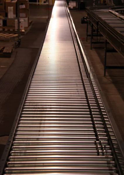 Conveyor Belt Shipping Close Shot — Stock Photo, Image
