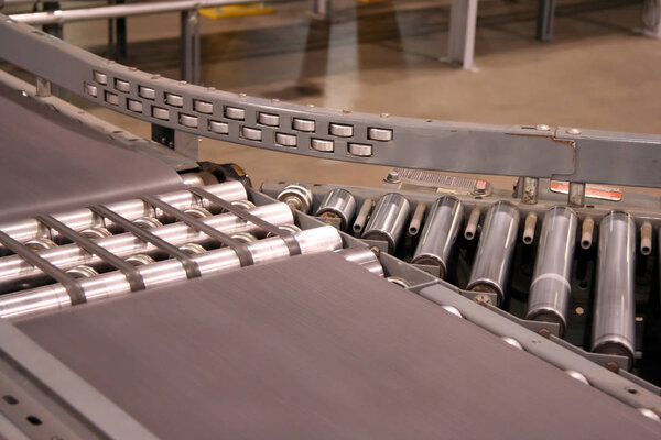 Conveyor Belt for Shipping close up shot