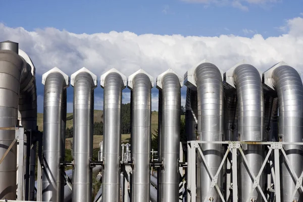 Geothermal Power Plant Producing Alternative Green Energy — Stock Photo, Image