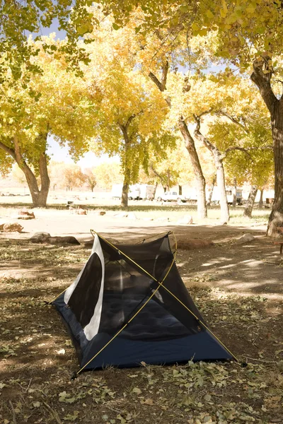 Camping Con Tienda Desierto Arizona — Foto de Stock