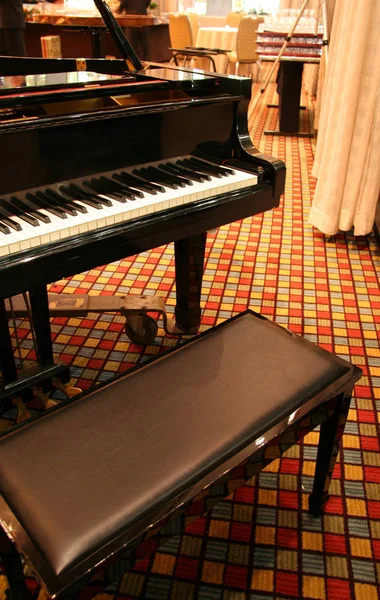Grand Piano Seat Close Shot — Stock Photo, Image