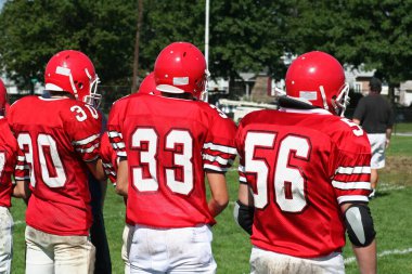 Lise futbol takımı kenarda