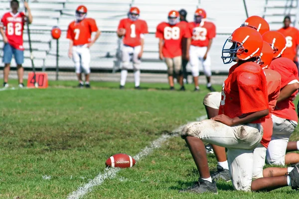 High School Football Line — Stock Photo, Image