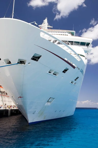 Março 2009 Cozumel México Navio Cruzeiro Carnaval Porto — Fotografia de Stock