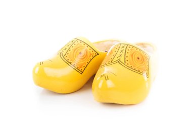 traditional dutch wooden shoes clipart