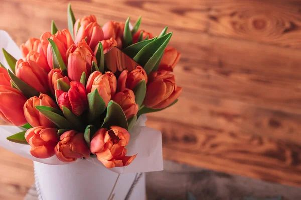 Close-up beeld van een boeket tulpen — Stockfoto