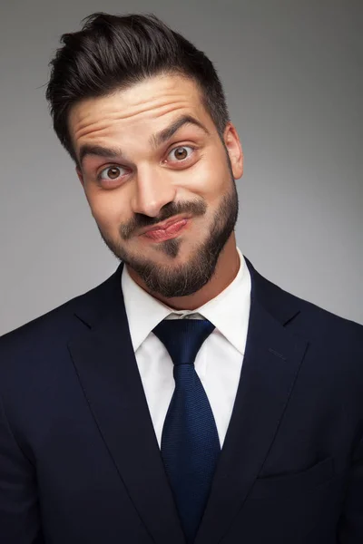 Este hombre de negocios no tiene ni idea de nada — Foto de Stock