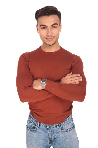 Portrait of a muscular casual man standing — Stock Photo, Image