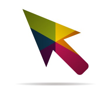 imleç çok renkli simge vektör