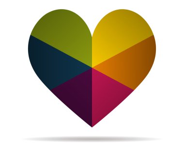 aşk çok renkli simge vektör