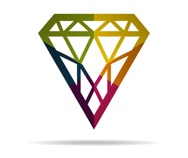 Jewel multicolor icon vector — Stock Vector
