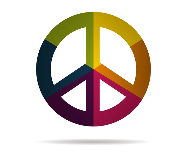 Peace multicolor icon vector — Stock Vector