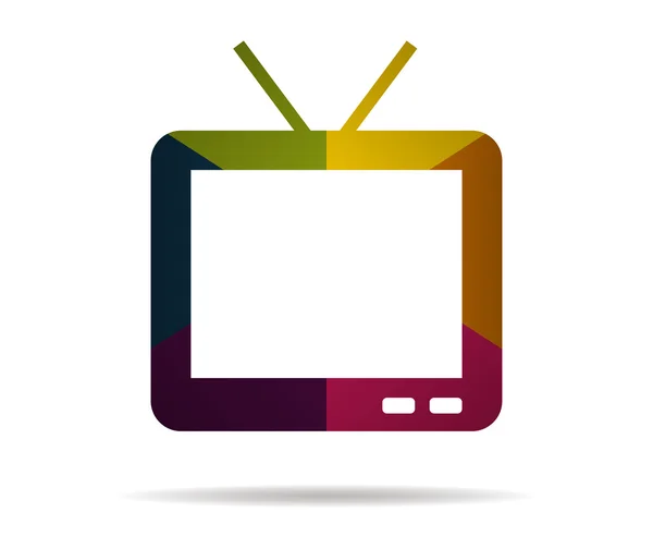 Vecteur icône multicolore tv — Image vectorielle