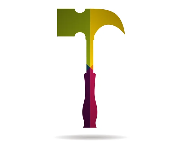 Hammer multicolor icon vector — Stock Vector