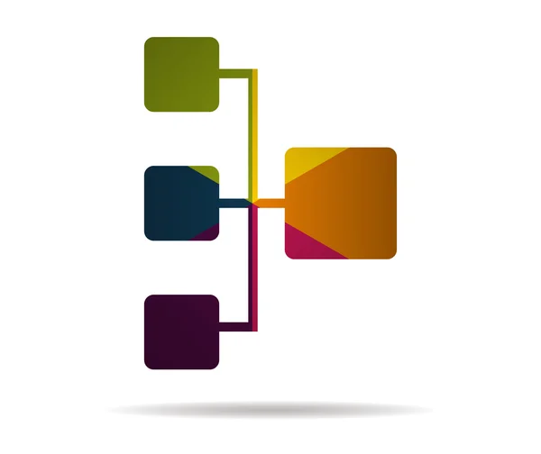 Net multicolore icône vecteur — Image vectorielle