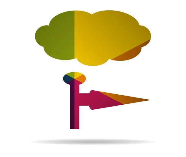 Vettore icona multicolore del vento — Vettoriale Stock