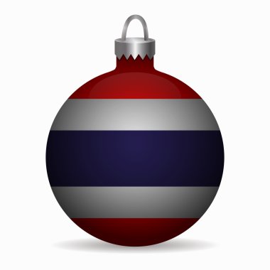 Tayland bayrağı Noel top vektör