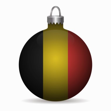 Belçika bayrak Noel top vektör