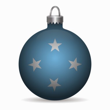 Mikronezya bayrak Noel top vektör