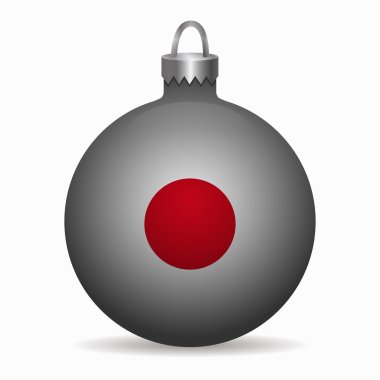 Japonya bayrak Noel top vektör