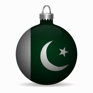 Pakistan bayrağı Noel top vektör