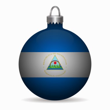 Nikaragua bayrağı Noel top vektör