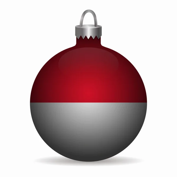 Indonesia flag christmas ball vector — Stock Vector