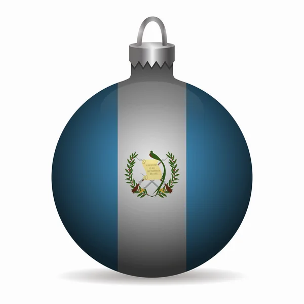 Guatemala bandera navidad bola vector — Vector de stock