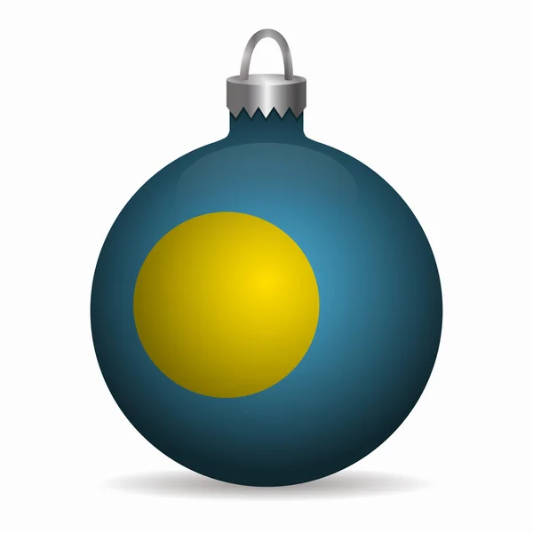 Drapeau palau boule de Noël vecteur — Image vectorielle